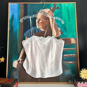 Chantilly Lace Trim Cami Top Large